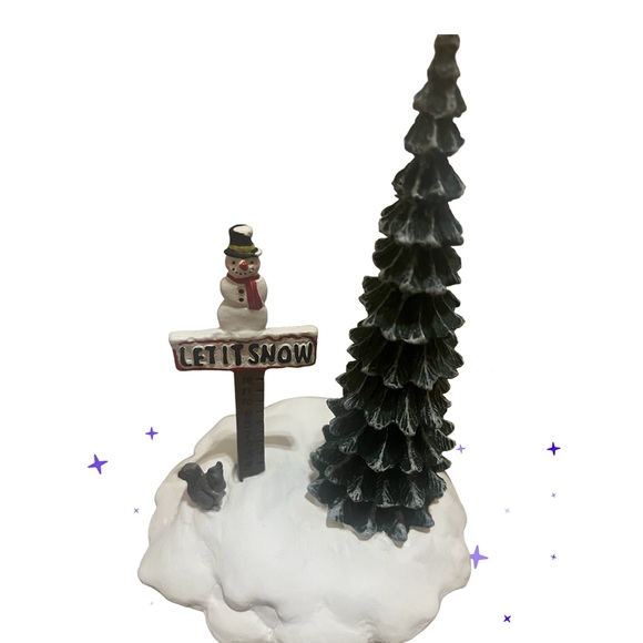 Department 56 Let It Snow Snowman Sign 1995 #52594 General Village Collectible - Picture 6 of 9